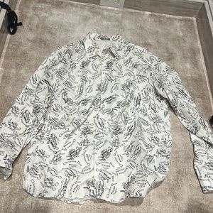All over Christian Dior cotton white button down shirt